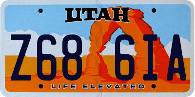UT license plate Z686IA