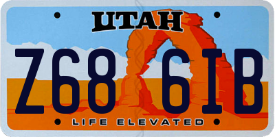 UT license plate Z686IB