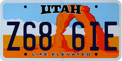UT license plate Z686IE