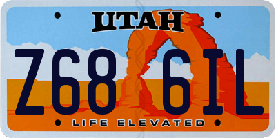 UT license plate Z686IL