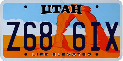 UT license plate Z686IX