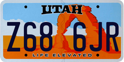 UT license plate Z686JR