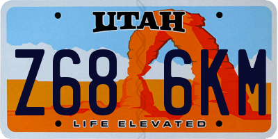 UT license plate Z686KM