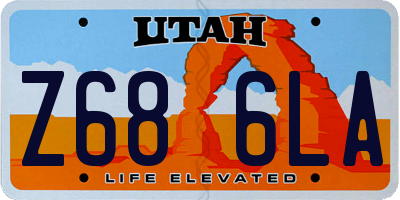 UT license plate Z686LA