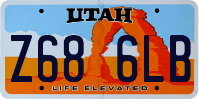 UT license plate Z686LB