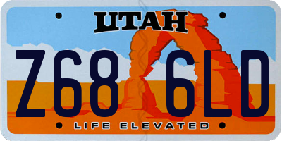 UT license plate Z686LD