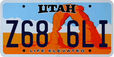 UT license plate Z686LI