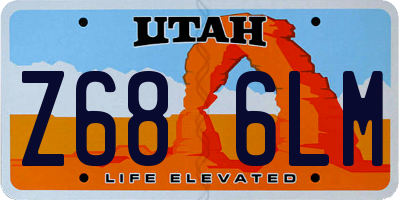 UT license plate Z686LM