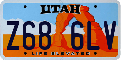 UT license plate Z686LV