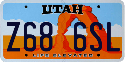UT license plate Z686SL