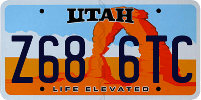 UT license plate Z686TC
