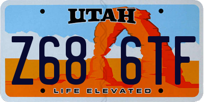 UT license plate Z686TF