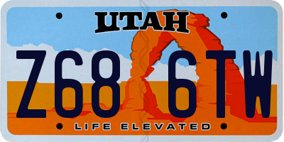 UT license plate Z686TW