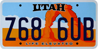 UT license plate Z686UB