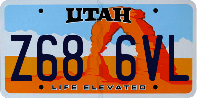 UT license plate Z686VL