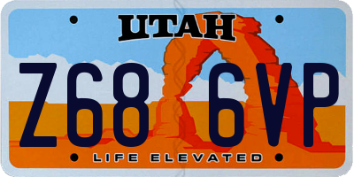 UT license plate Z686VP
