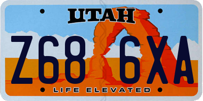 UT license plate Z686XA