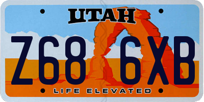 UT license plate Z686XB