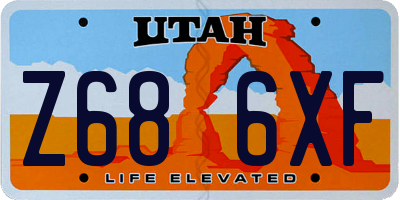 UT license plate Z686XF