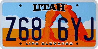 UT license plate Z686YJ
