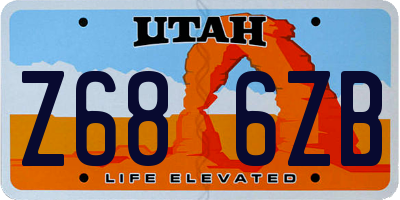UT license plate Z686ZB