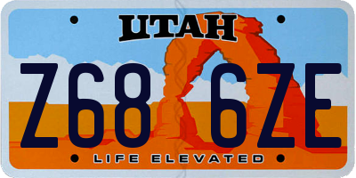 UT license plate Z686ZE