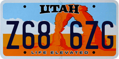 UT license plate Z686ZG