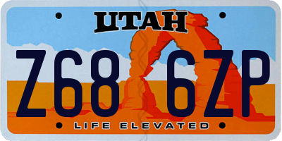 UT license plate Z686ZP