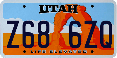 UT license plate Z686ZQ