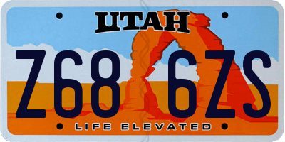 UT license plate Z686ZS
