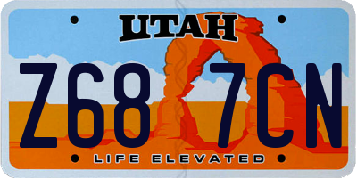 UT license plate Z687CN