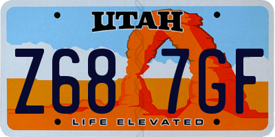 UT license plate Z687GF