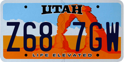 UT license plate Z687GW