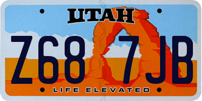 UT license plate Z687JB
