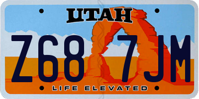 UT license plate Z687JM