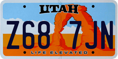UT license plate Z687JN