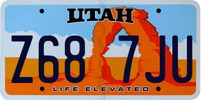 UT license plate Z687JU