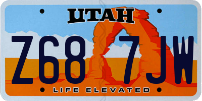 UT license plate Z687JW