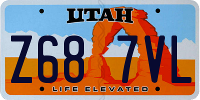 UT license plate Z687VL