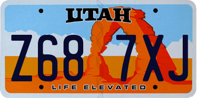 UT license plate Z687XJ