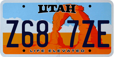 UT license plate Z687ZE