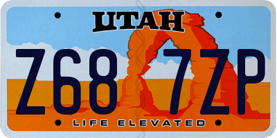 UT license plate Z687ZP