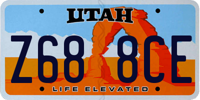UT license plate Z688CE