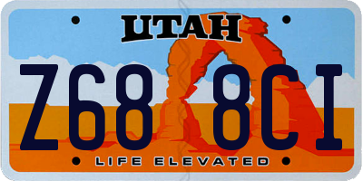 UT license plate Z688CI