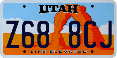 UT license plate Z688CJ
