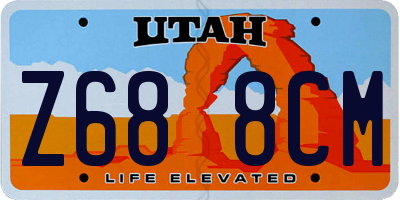 UT license plate Z688CM