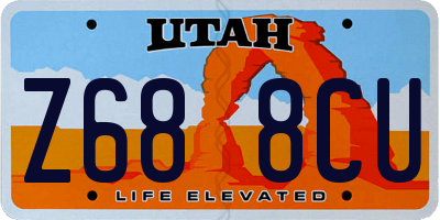 UT license plate Z688CU