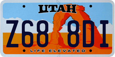 UT license plate Z688DI