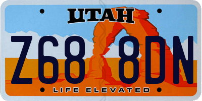 UT license plate Z688DN