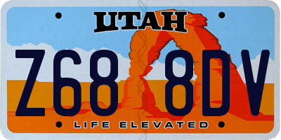 UT license plate Z688DV